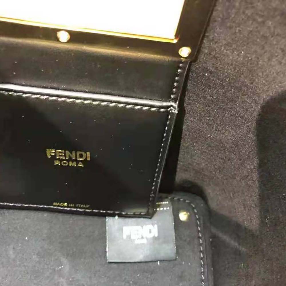 Fendi Women Way Small Made of Camellia-Colored Leather Bag-Black