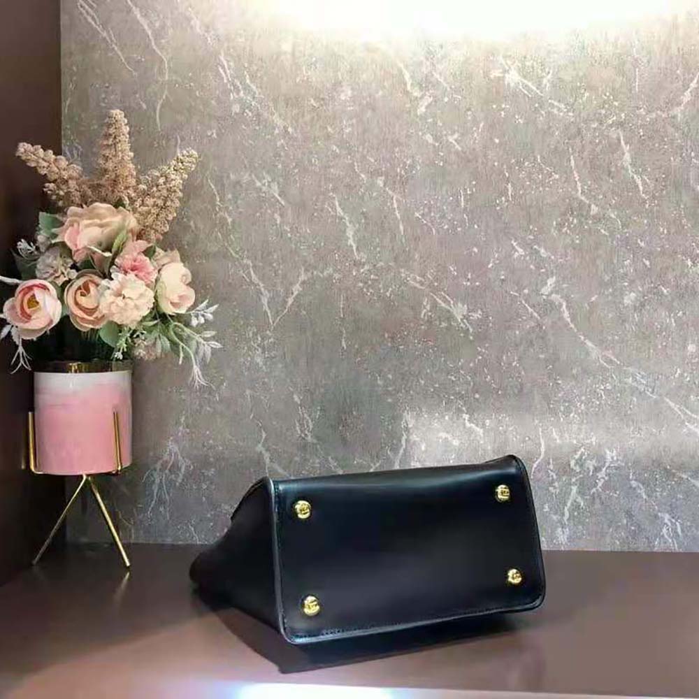Fendi Women Way Small Made of Camellia-Colored Leather Bag-Black