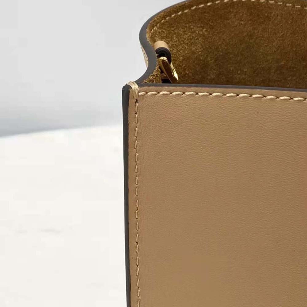 Fendi Women Way Small Made of Camellia-Colored Leather Bag-Brown