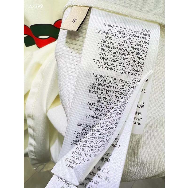 G*u*i gg men cotton jersey ‘G*u*i firenze 1921’ white t-shirt crewneck oversize fit