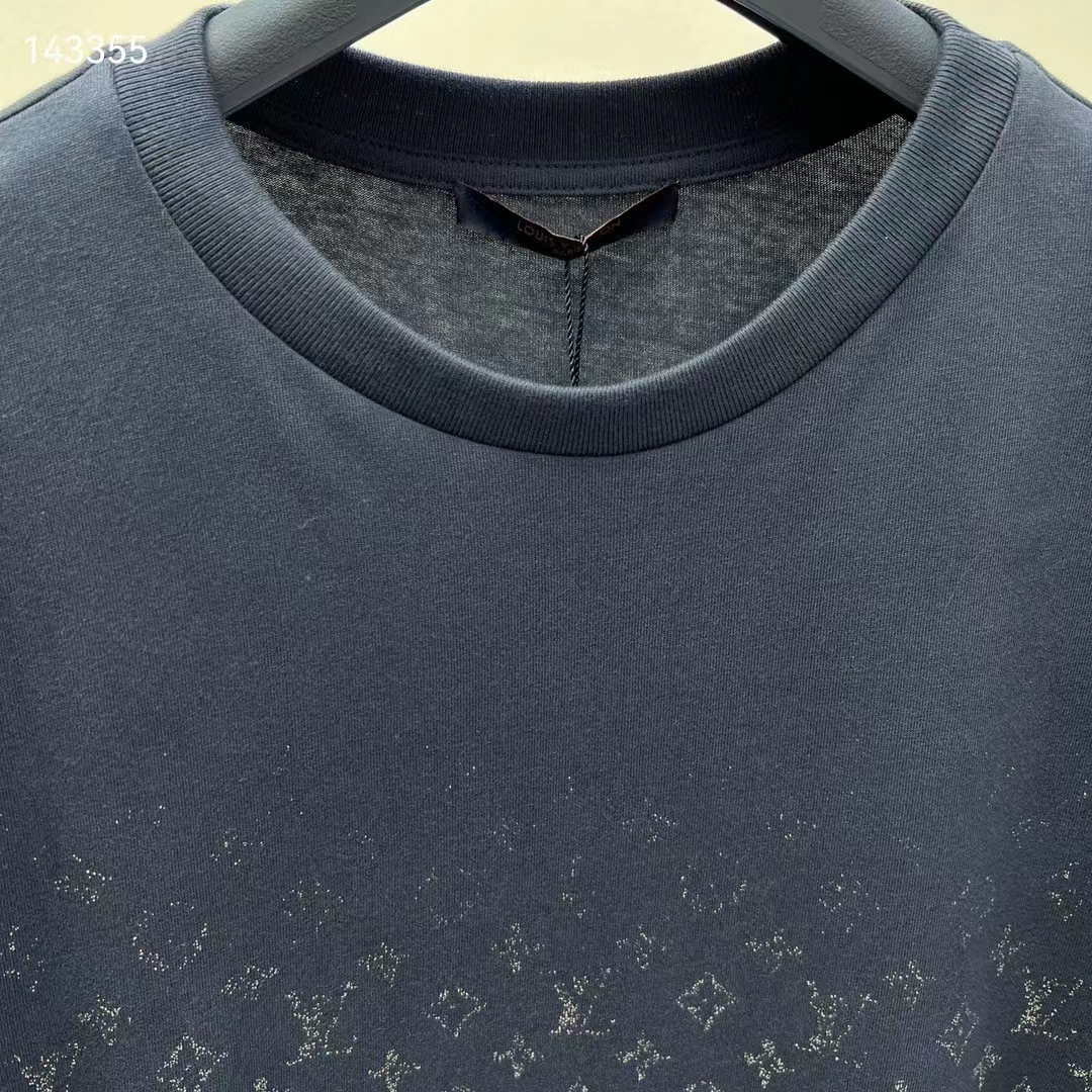 Louis Vuitton Men Mental LVSE Monogram Gradient T-Shirt Cotton Regular Fit Dark Ocean