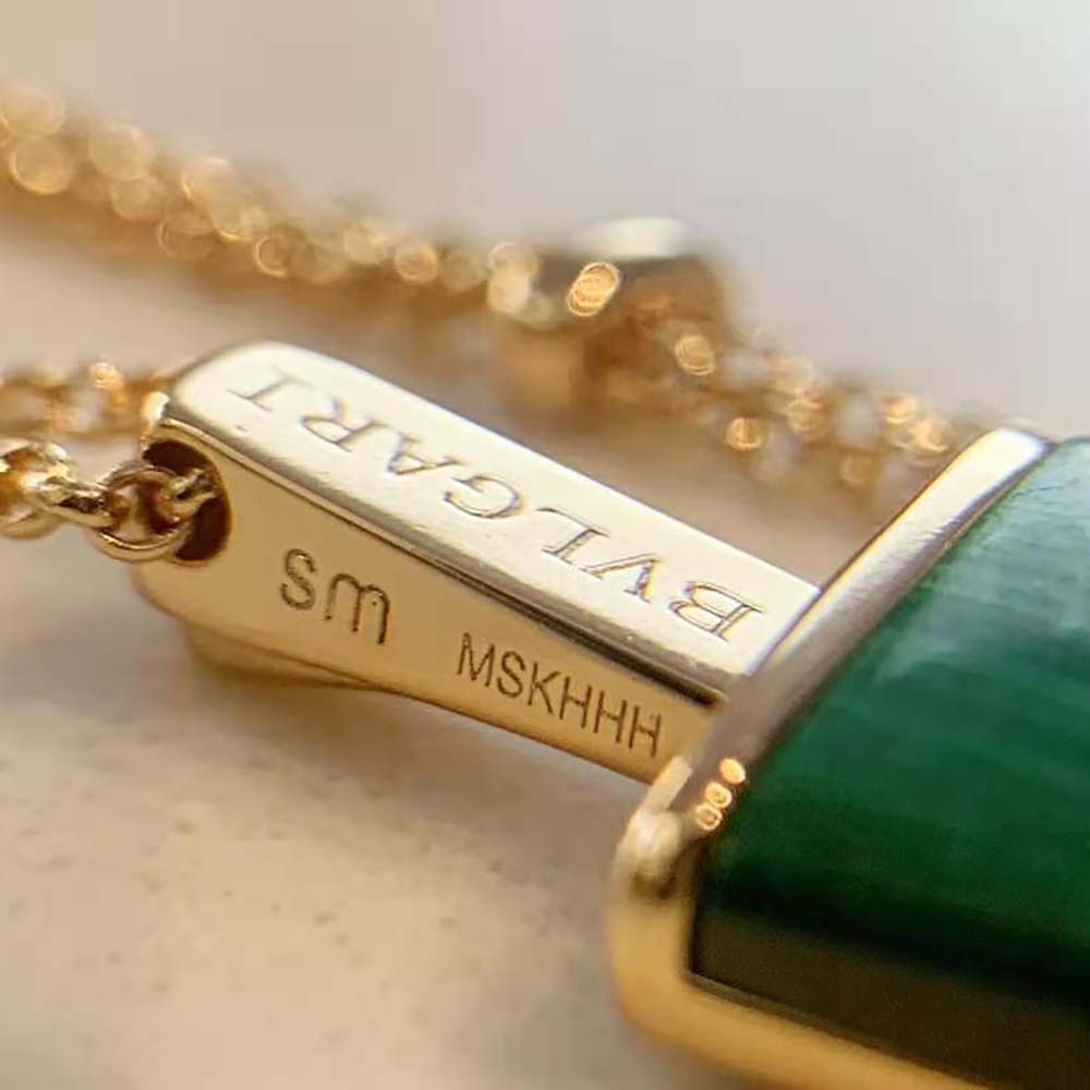 Bvlgari Women BVLGARI BVLGARI Gelati 18 KT Rose Gold Soft Bracelet-Green