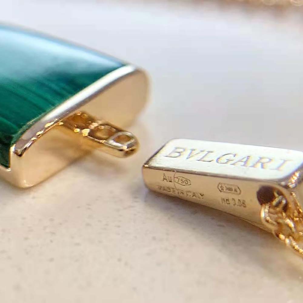 Bvlgari Women BVLGARI BVLGARI Gelati 18 KT Rose Gold Soft Bracelet-Green