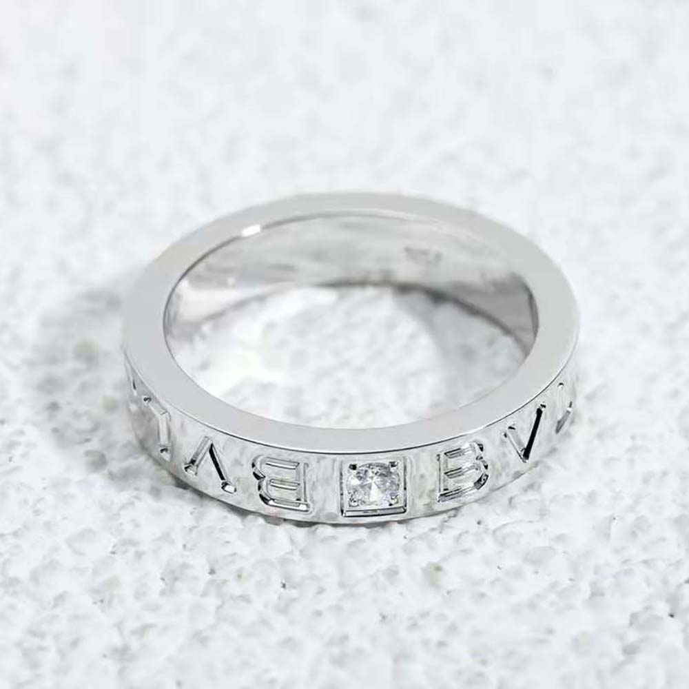 bvlgari women bvlgari bvlgari ring 18 kt white gold ring with Di*m*nd
