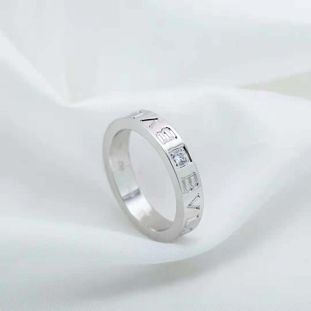 bvlgari women bvlgari bvlgari ring 18 kt white gold ring with Di*m*nd
