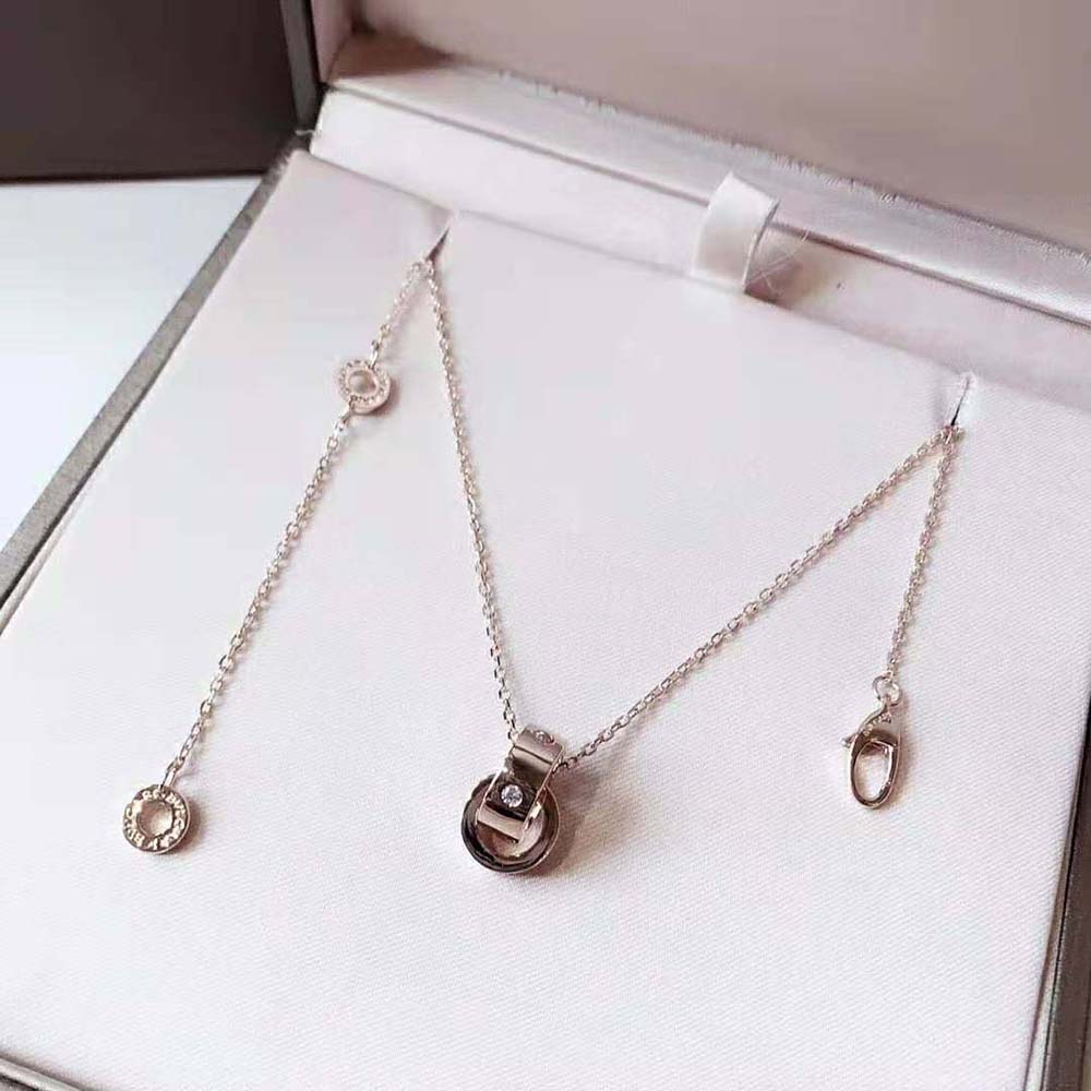 Bvlgari Women Necklace with 18 KT Rose Gold Chain