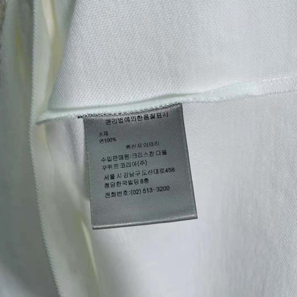 Dior Men CD Icon Polo Shirt White Cotton Pique