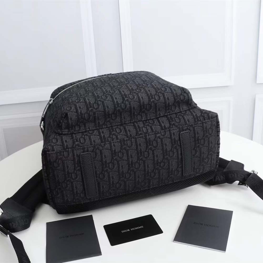 Dior Men Rider Backpack Black Dior Oblique Jacquard
