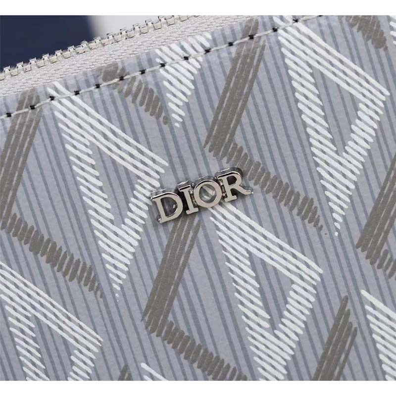dior unisex a5 pouch gray cd Di*m*nd canvas smooth calfskin