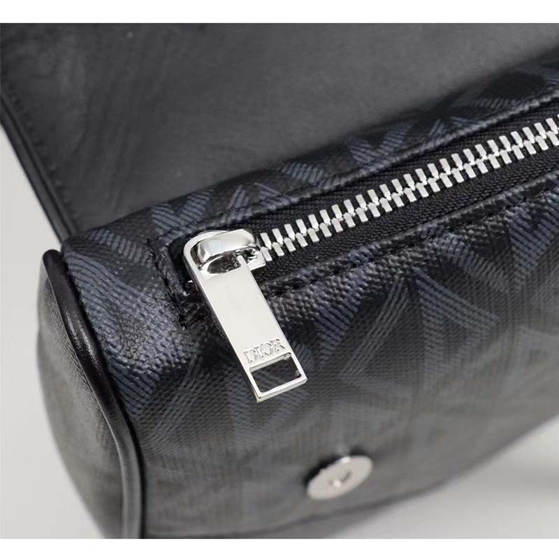 dior unisex cd mini saddle bag black cd Di*m*nd canvas smooth calfskin