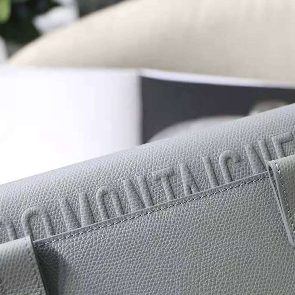 Dior Women 30 Montaigne 2-in-1 Pouch Stone Grained Calfskin-Silver