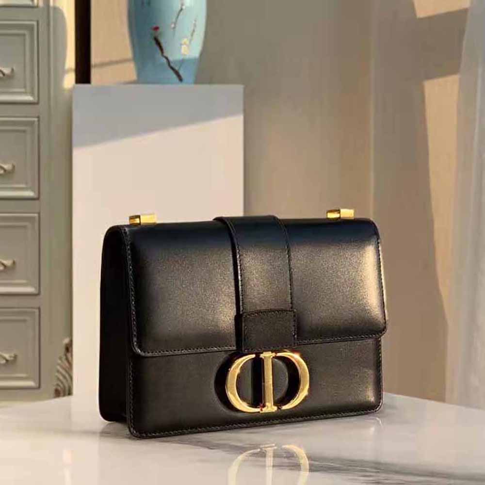 Dior Women 30 Montaigne Bag Des Vents Box Calfskin-Black