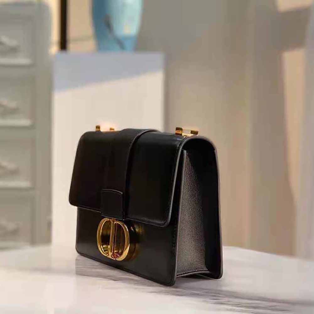 Dior Women 30 Montaigne Bag Des Vents Box Calfskin-Black