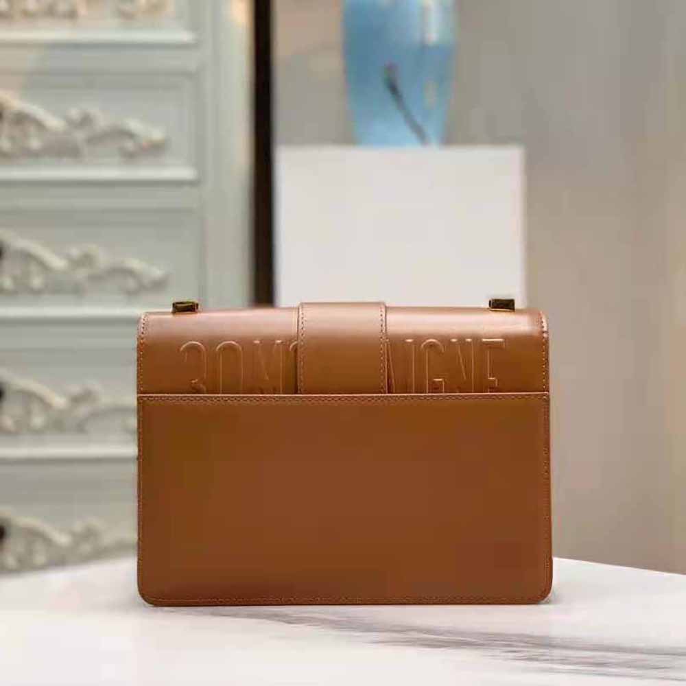 Dior Women 30 Montaigne Bag Des Vents Box Calfskin-Brown