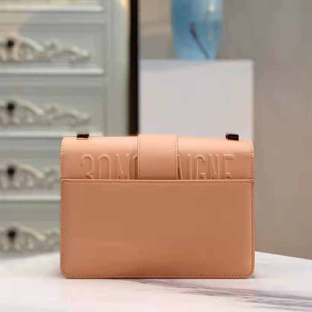 Dior Women 30 Montaigne Bag Des Vents Box Calfskin-Pink