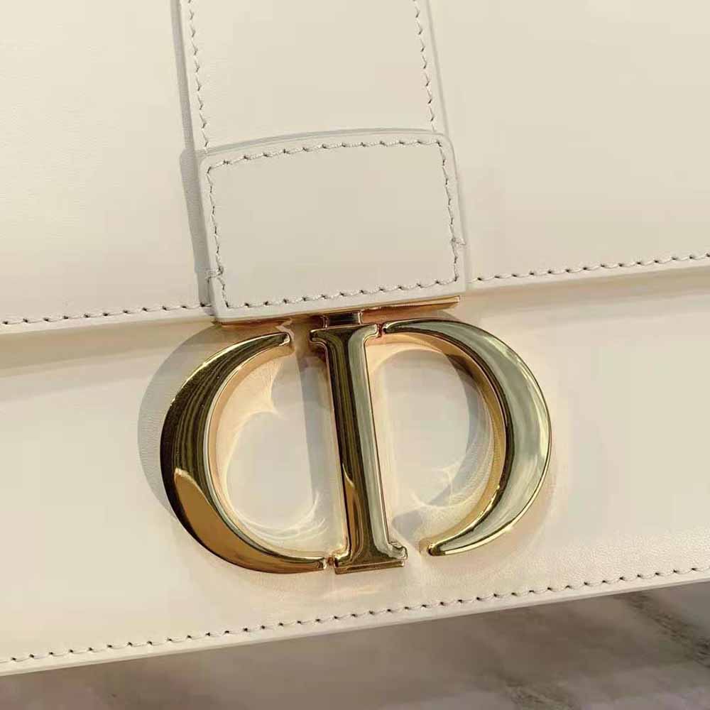Dior Women 30 Montaigne Bag Des Vents Box Calfskin-White