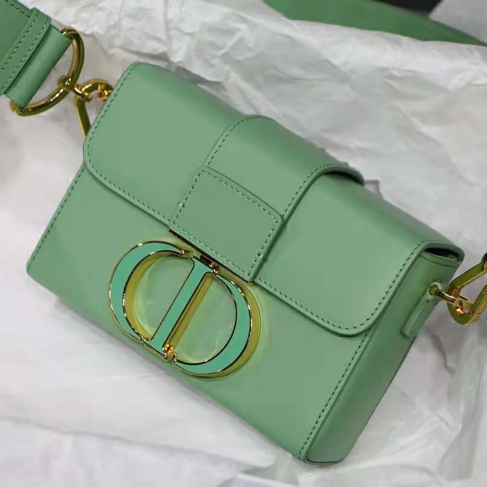 Dior Women 30 Montaigne Box Bag Mint Green Box Calfskin