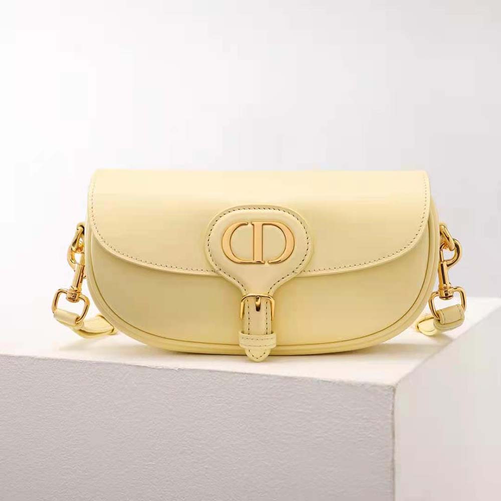Dior Women Bobby East-West Bag Pale Yellow Box Calfskin