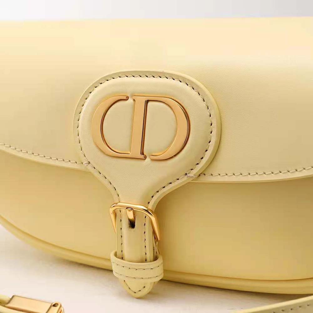 Dior Women Bobby East-West Bag Pale Yellow Box Calfskin