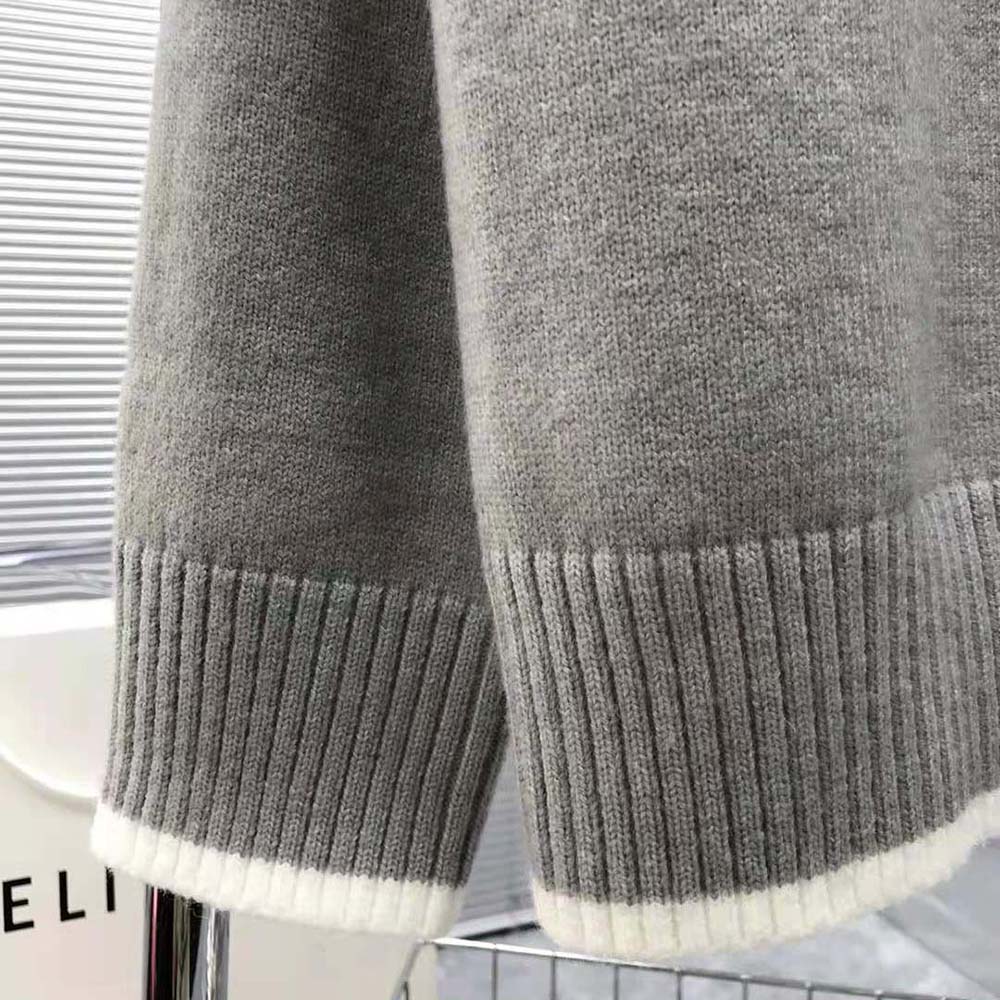 Dior Men Christian Dior Atelier Sweater Gray Wool Jersey