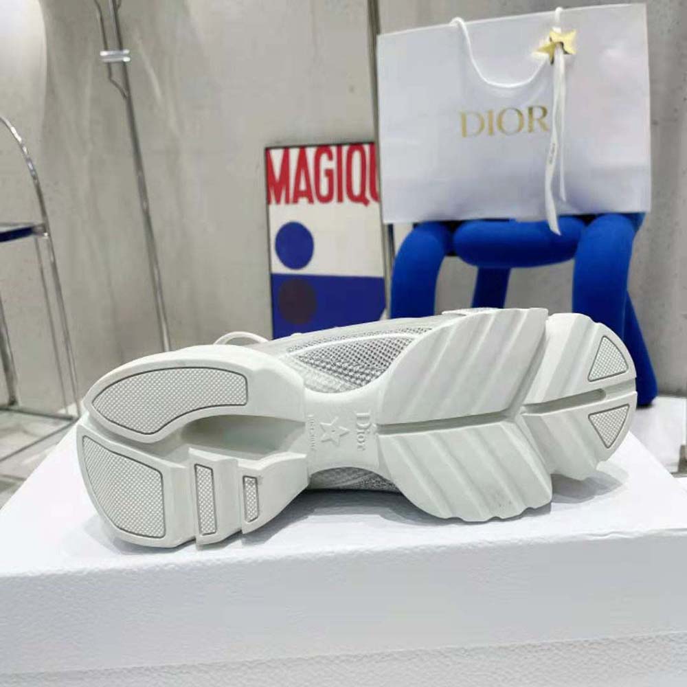Dior Women D-Connect Sneaker Silver-Tone Laminated Mesh