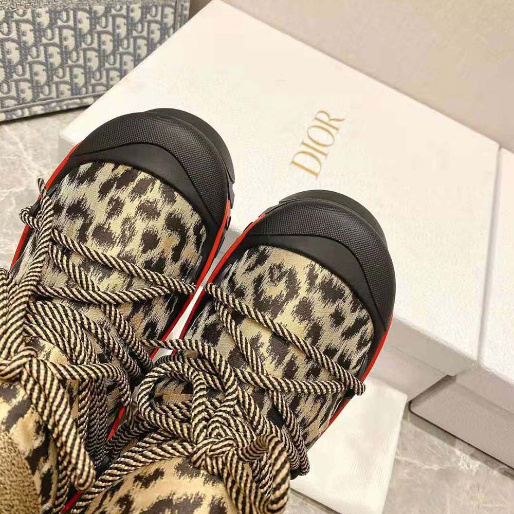 Dior Women Dioralps Snow Boot Beige Multicolor Mizza Shiny Nylon