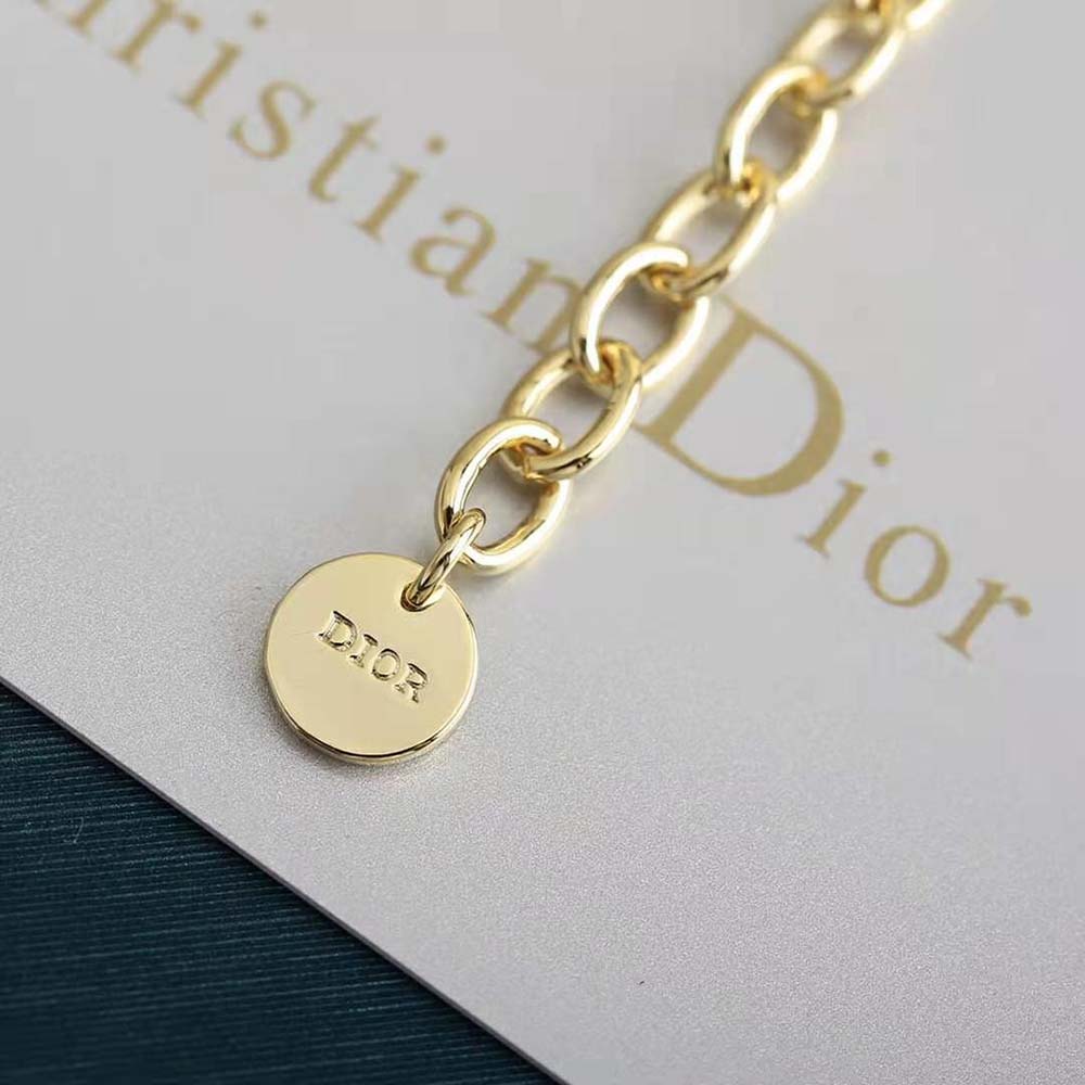 Dior Women Dio(r)evolution Choker Gold-Finish Metal and White Crystals