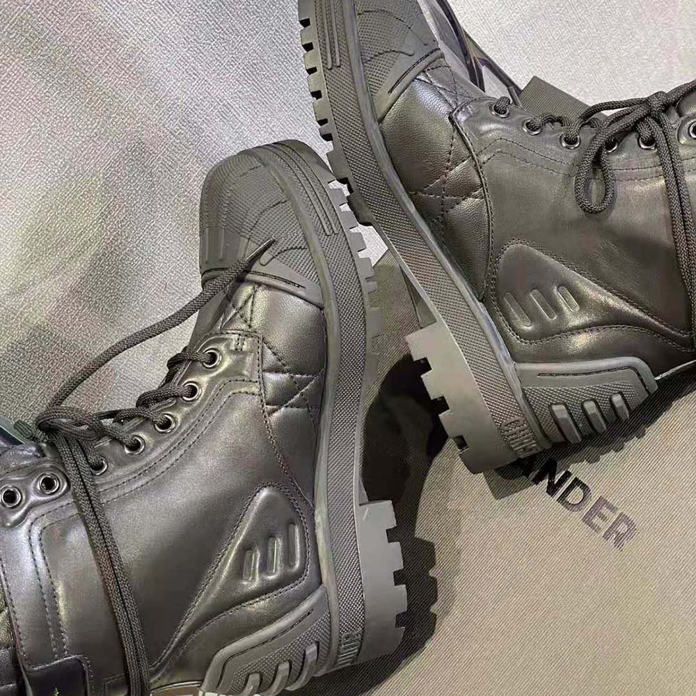 Dior Women Dioriron Boot Black Quilted Cannage Calfskin