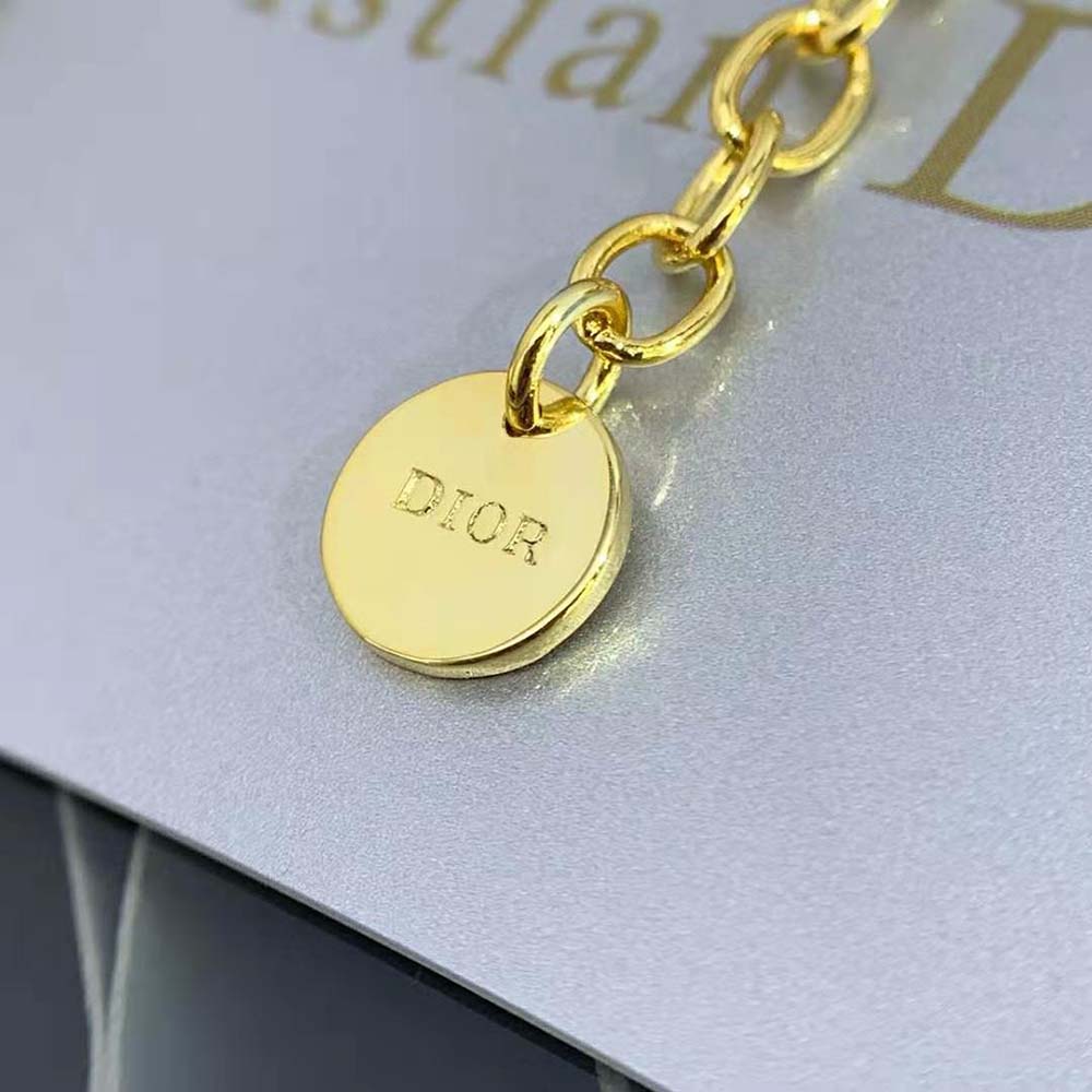 Dior Women Petit CD Necklace Gold-Finish Metal