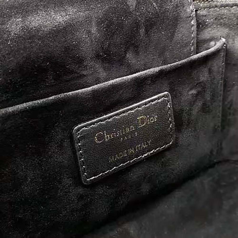Dior Women Small Diortravel Vanity Case Cannage Lambskin-Black