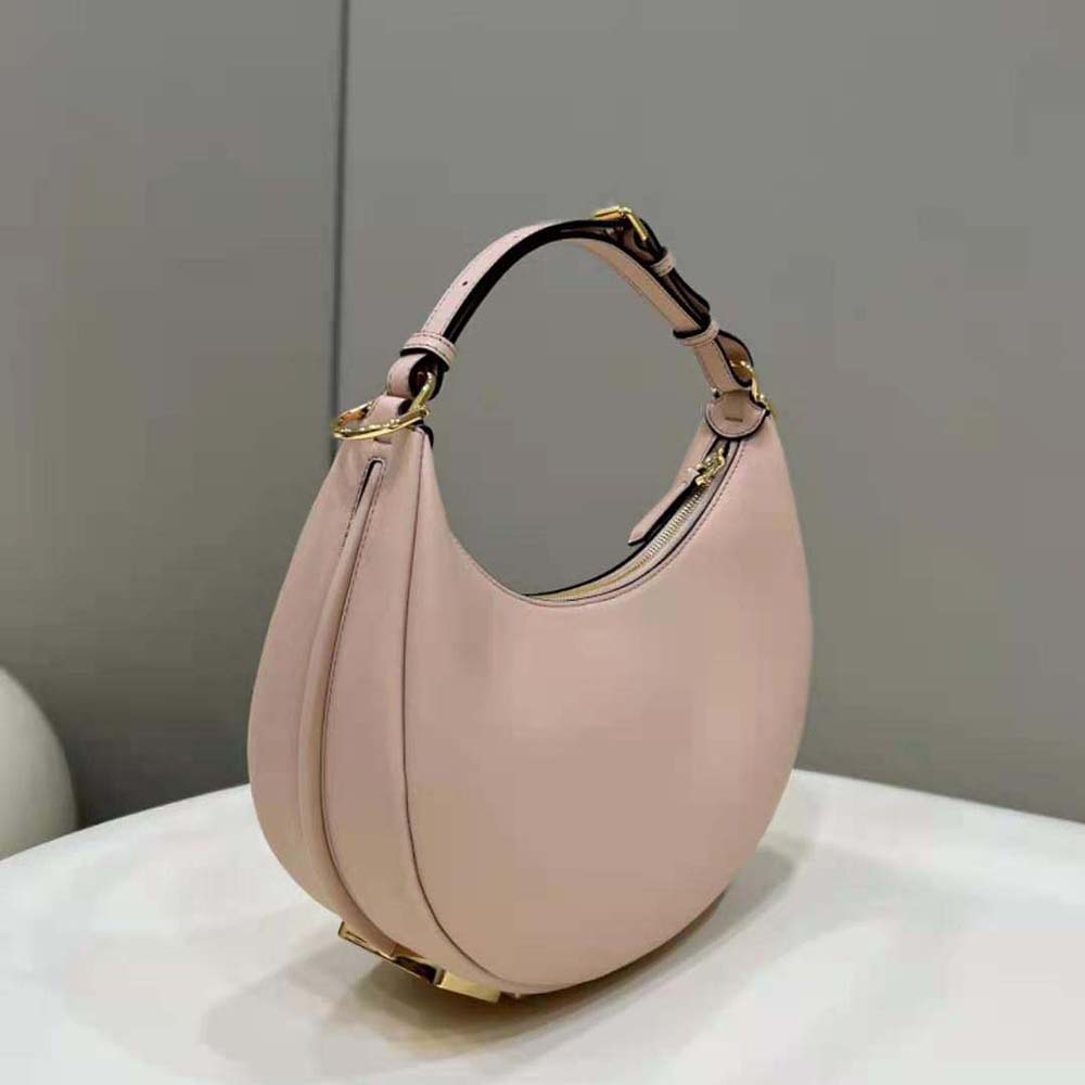 Fendi Women Fendigraphy Small Pale Pink Leather Bag