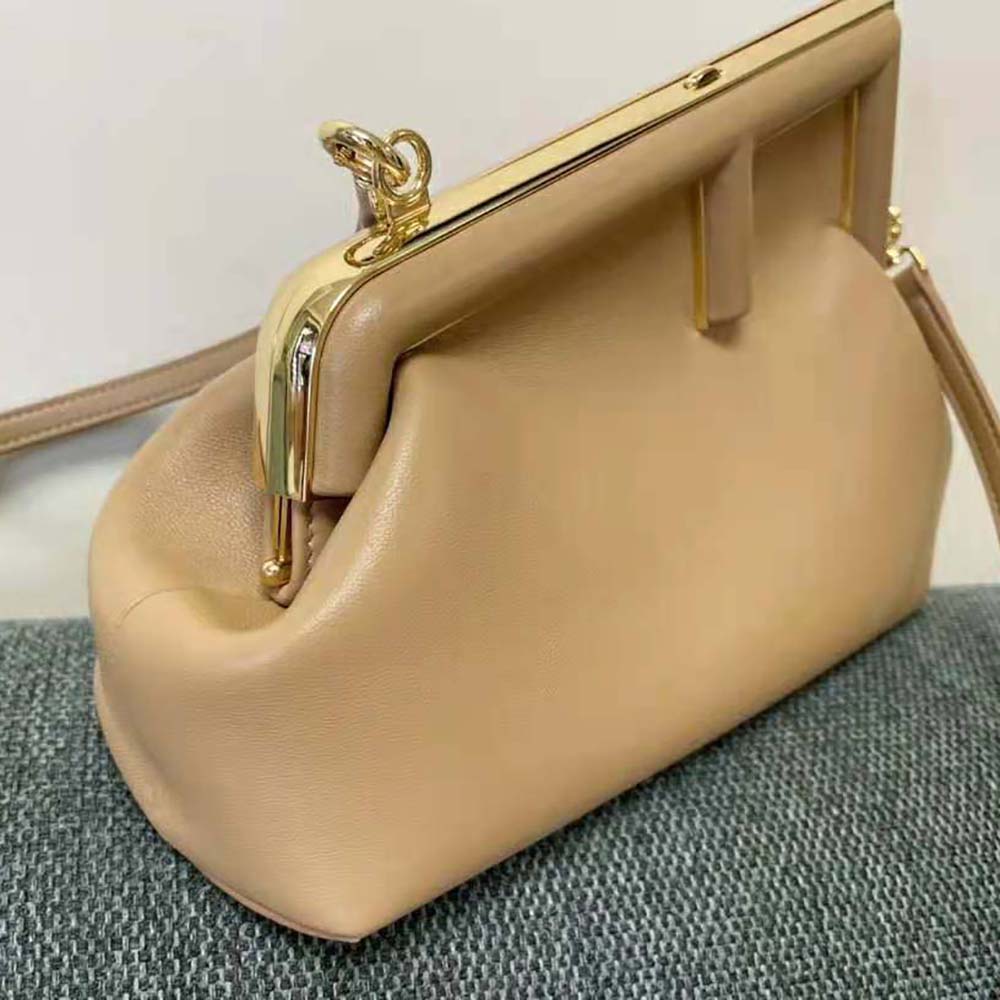 Fendi Women First Small Beige Leather Bag