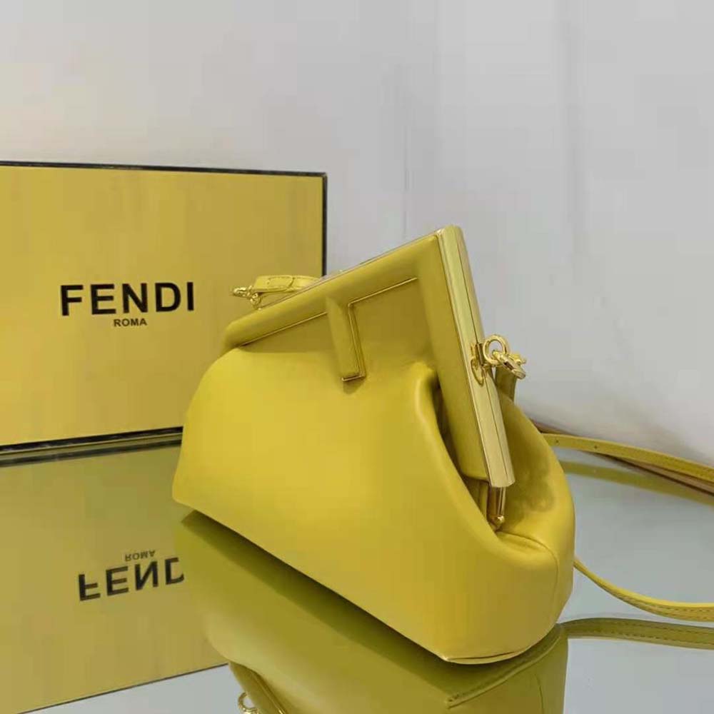 Fendi Women First Small Yellow Leather Bag