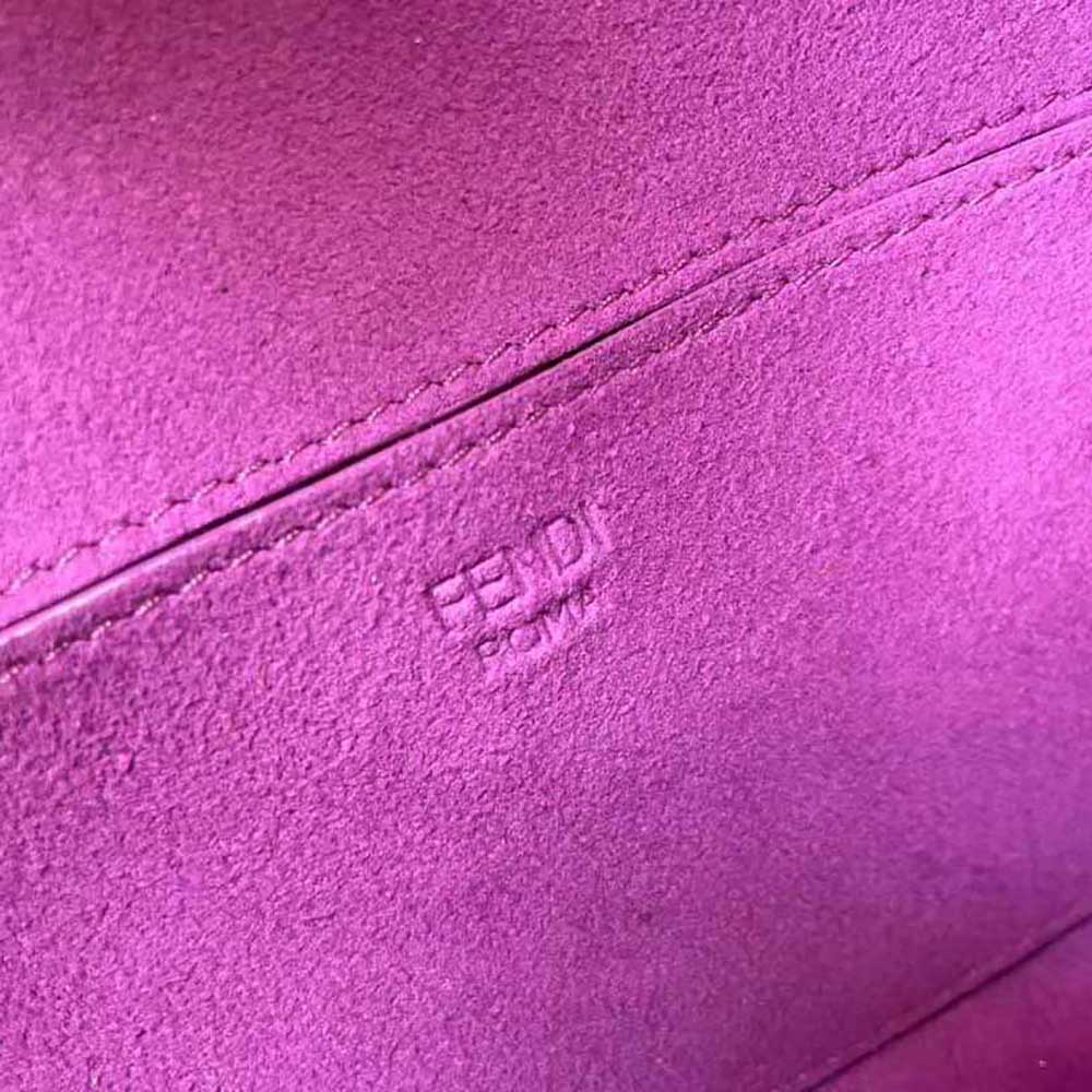 Fendi Women Midi Baguette Chain FF Fabric Bag-Purple