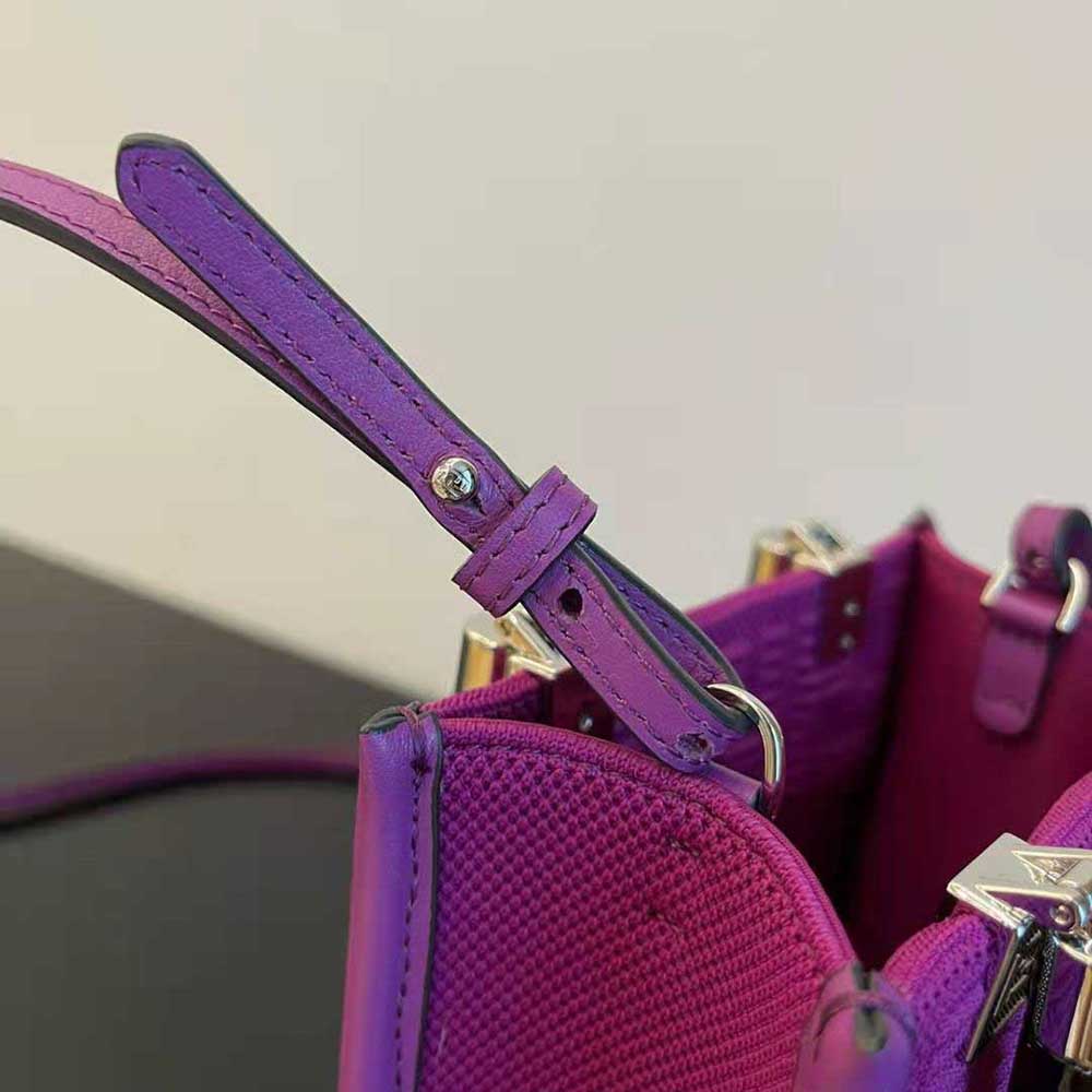 Fendi Women Mini Sunshine Shopper Purple FF Fabric Mini-Bag
