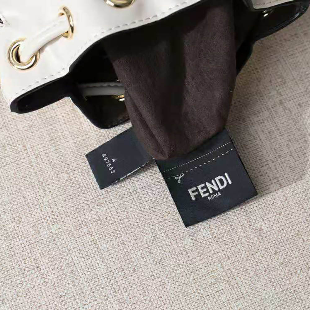 Fendi Women Mon Tresor Leather Mini Bag-White