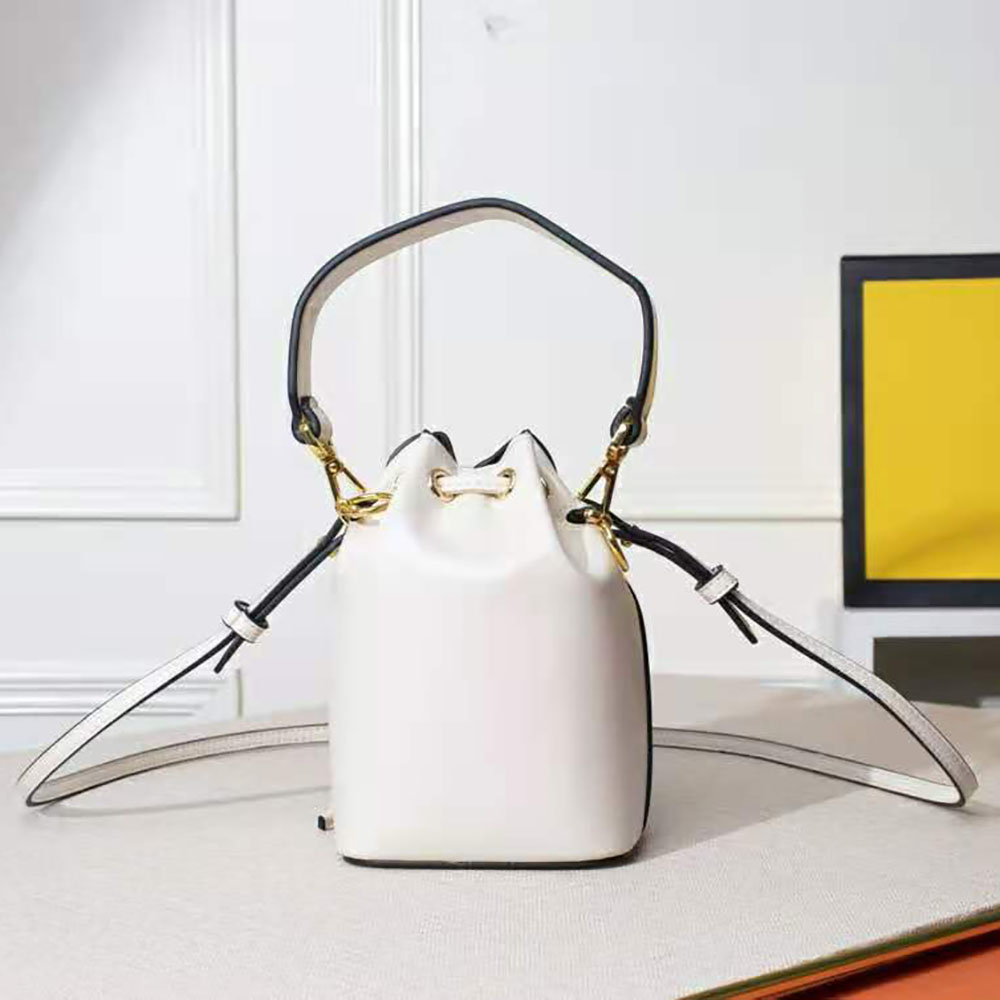 Fendi Women Mon Tresor Leather Mini Bag-White