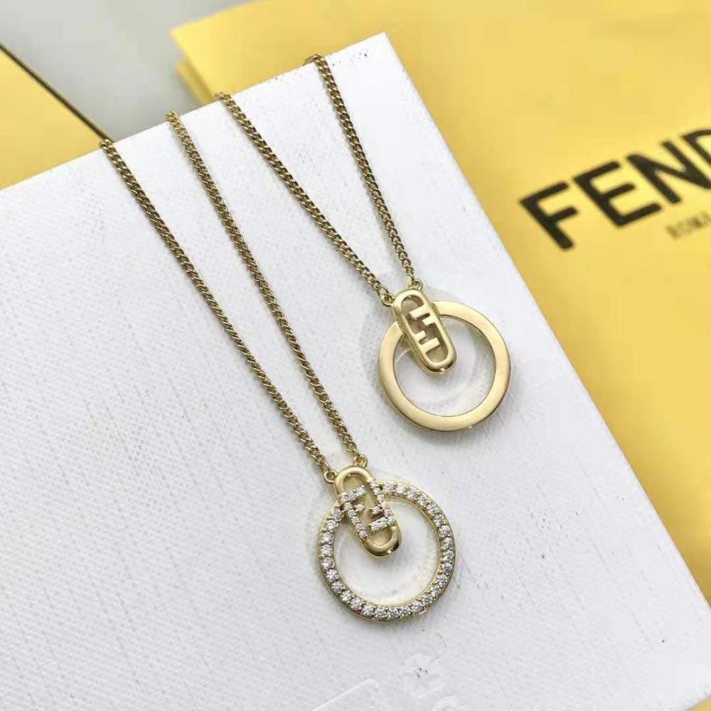 Fendi Women O Lock Necklace Gold-Colored