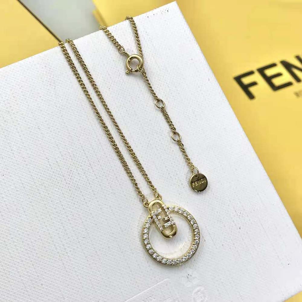 Fendi Women O Lock Necklace Gold-Colored
