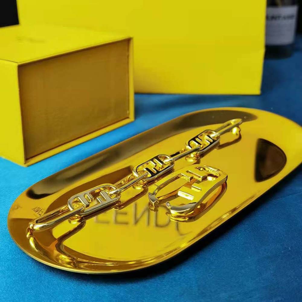 Fendi Women Olock Bracelet Gold-Colored