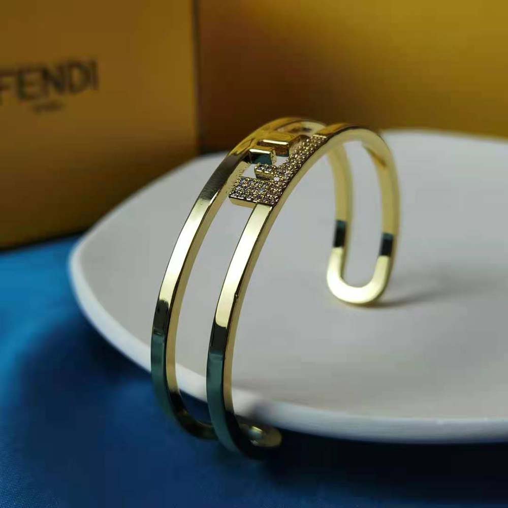 Fendi Women O’lock Bracelet with Gold-Colored Bracelet