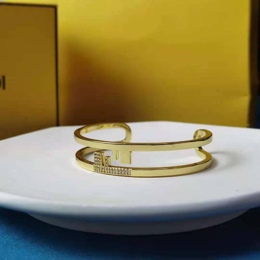 Fendi Women O’lock Bracelet with Gold-Colored Bracelet