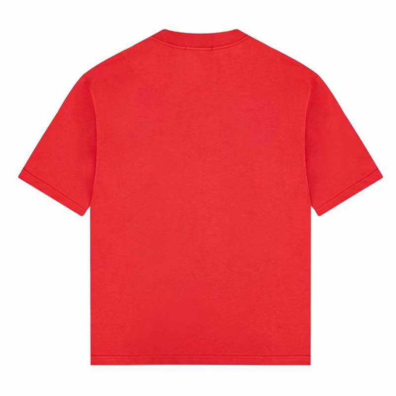 G*u*i gg women cotton jersey t-shirt red G*u*i mirror print crewneck oversize fit