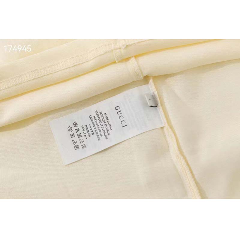 G*u*i gg men original G*u*i print oversize t-shirt white cotton jersey crewneck