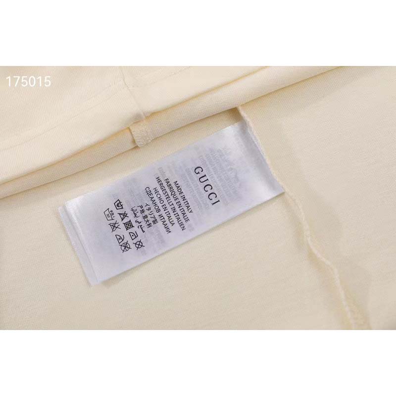G*u*i gg women cotton t-shirt white cotton jersey crewneck oversize