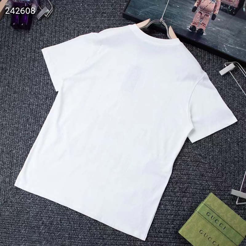 G*u*i gg women crystal 1921 G*u*i cotton t-shirt crewneck oversize fit