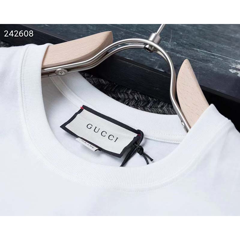 G*u*i gg women crystal 1921 G*u*i cotton t-shirt crewneck oversize fit