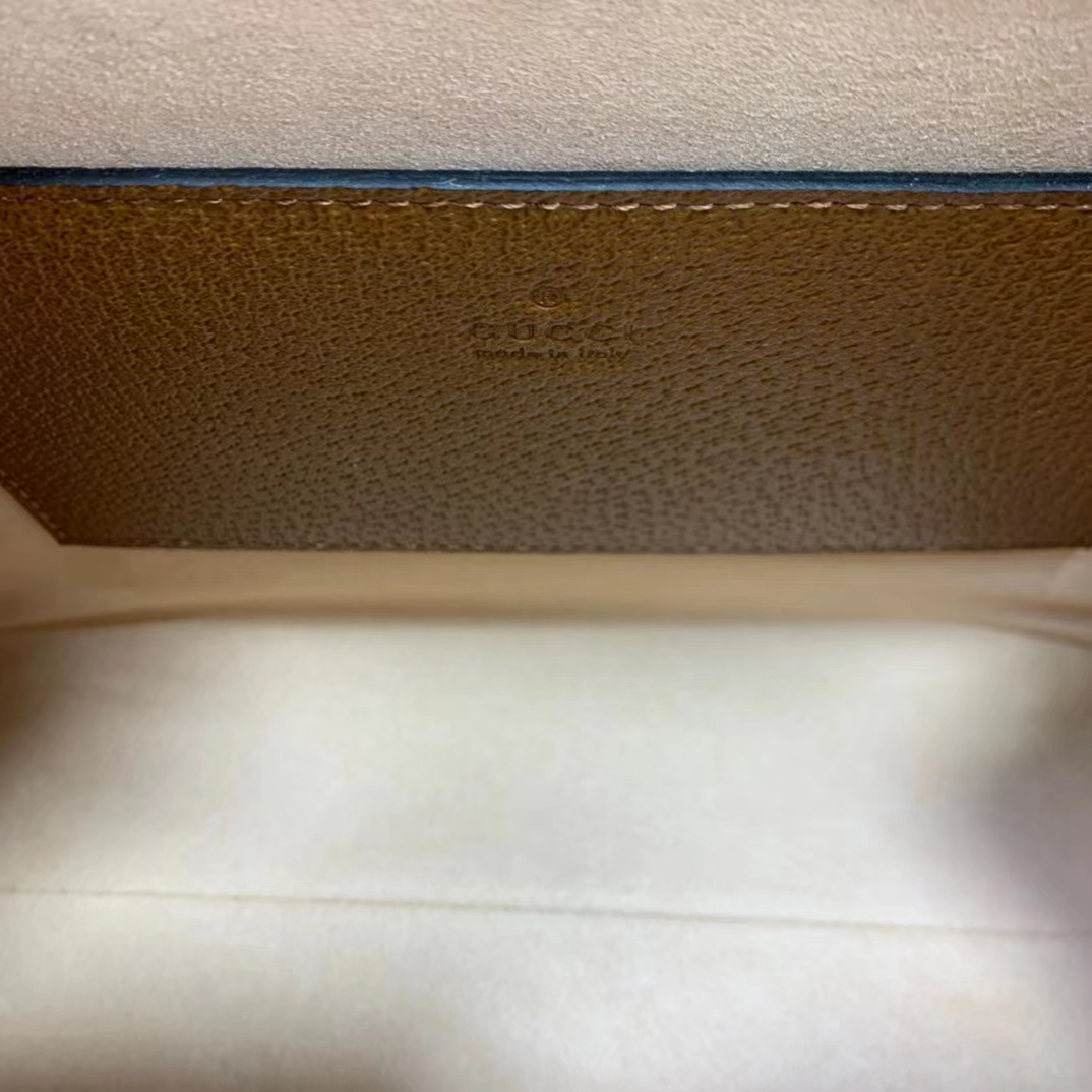 G*u*i gg women diana small tote bag double g brown cuir leather