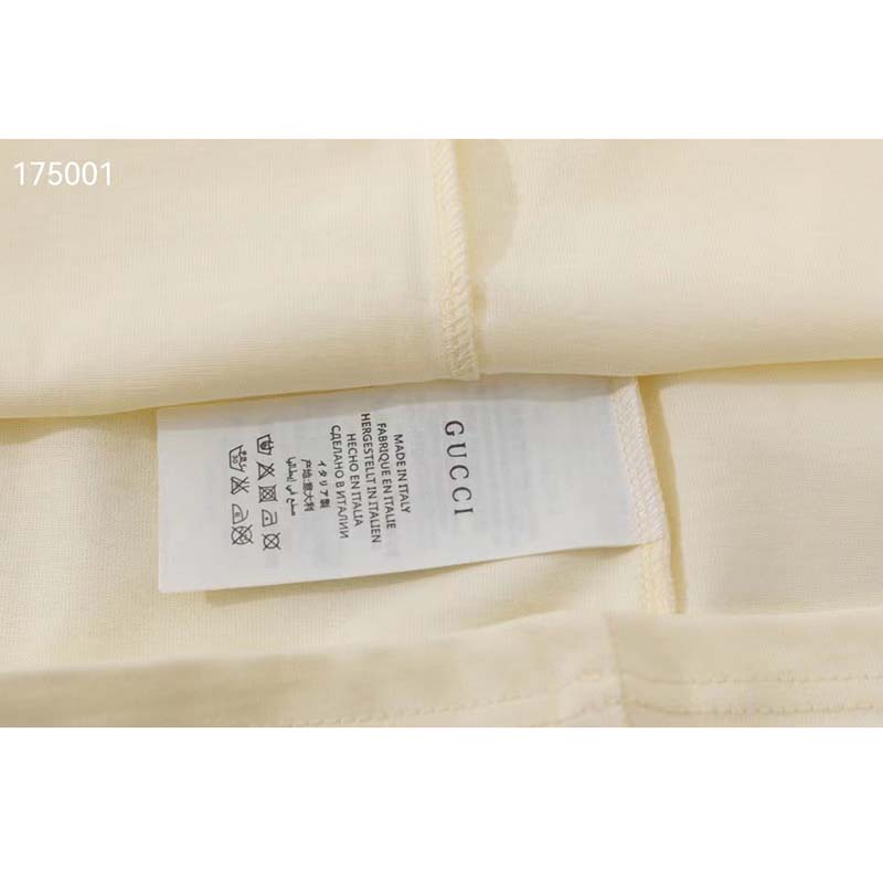G*u*i gg women G*u*i 100 cotton t-shirt white cotton jersey crewneck oversize fit