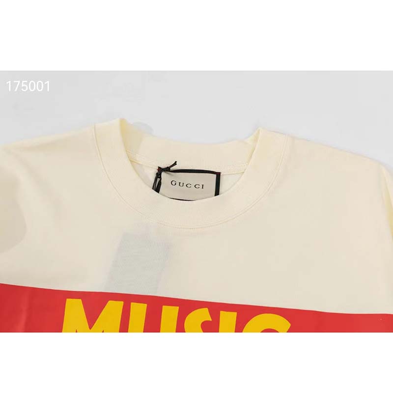 G*u*i gg women G*u*i 100 cotton t-shirt white cotton jersey crewneck oversize fit